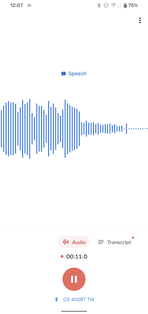 Gravador de áudio do Google