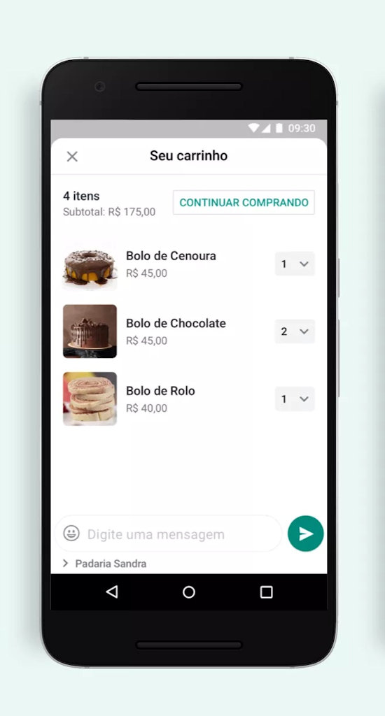 WhatsApp Carrinho Compras