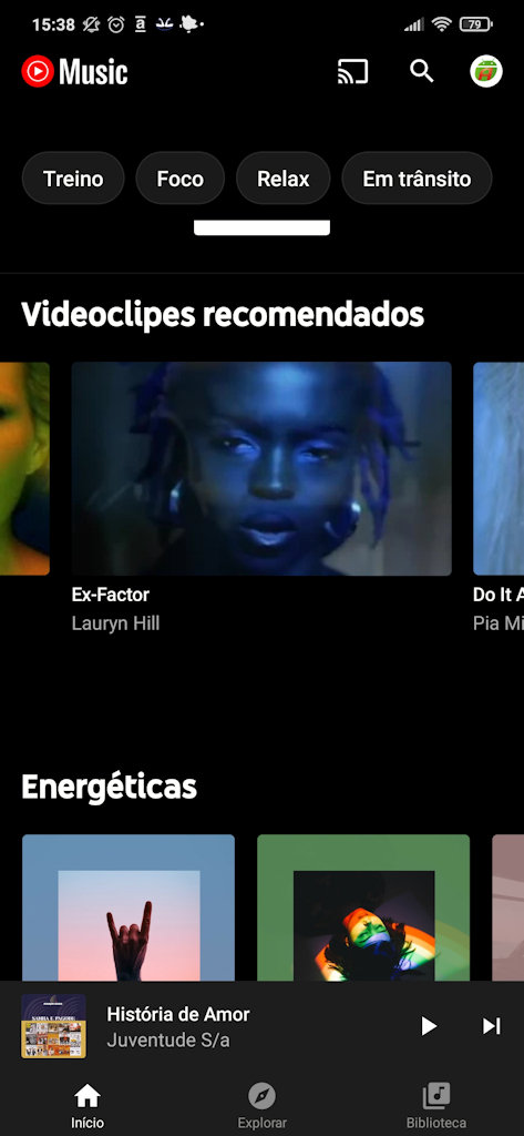 YouTube Music Miniaturas animadas