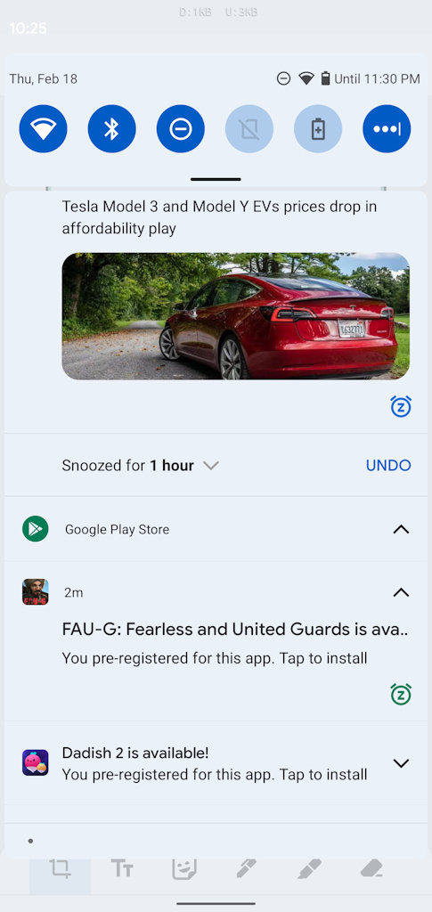 Android 12 colocar notificações em soneca