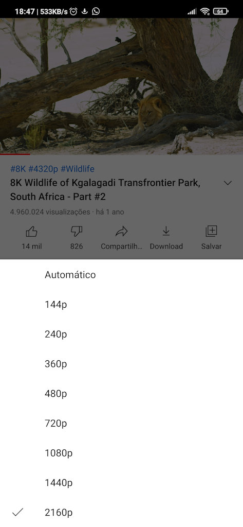 YouTube para Android tiene resolución 4K con o sin HDR