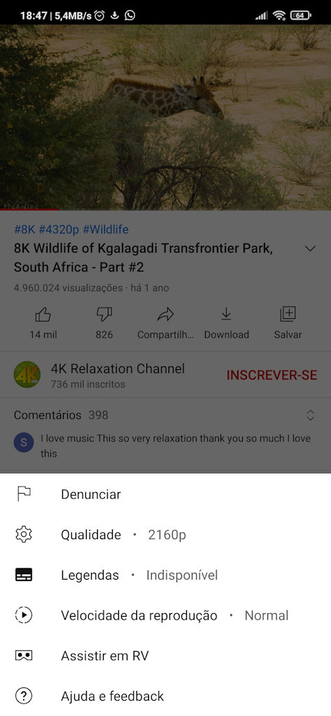 YouTube para Android tem resolução 4K com ou sem HDR