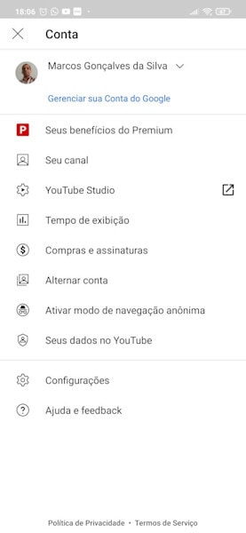 YouTube sempre com tela cheia