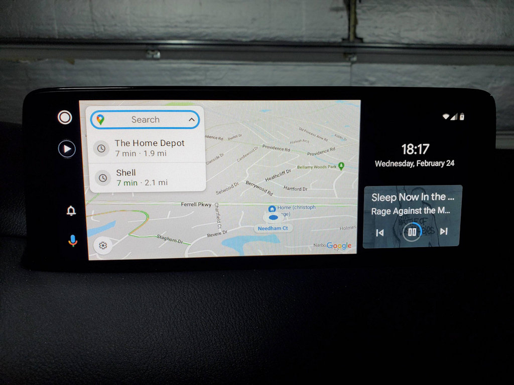 Android Auto tela dividida