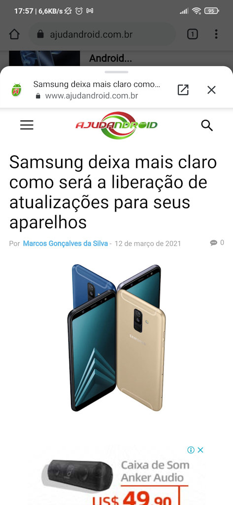 Chrome Android recurso Visualizar página