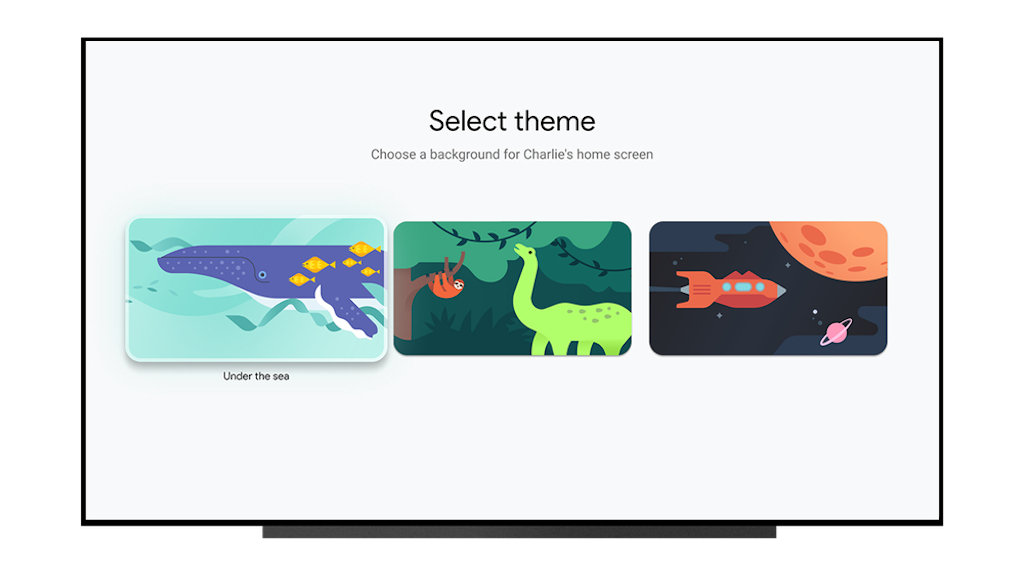 Google TV tema para crianças