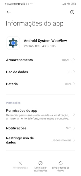 WebView do Sistema Android