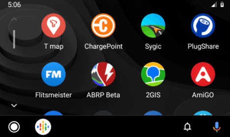 Android Auto aplicativos para mapas, estacionamento e carregamento