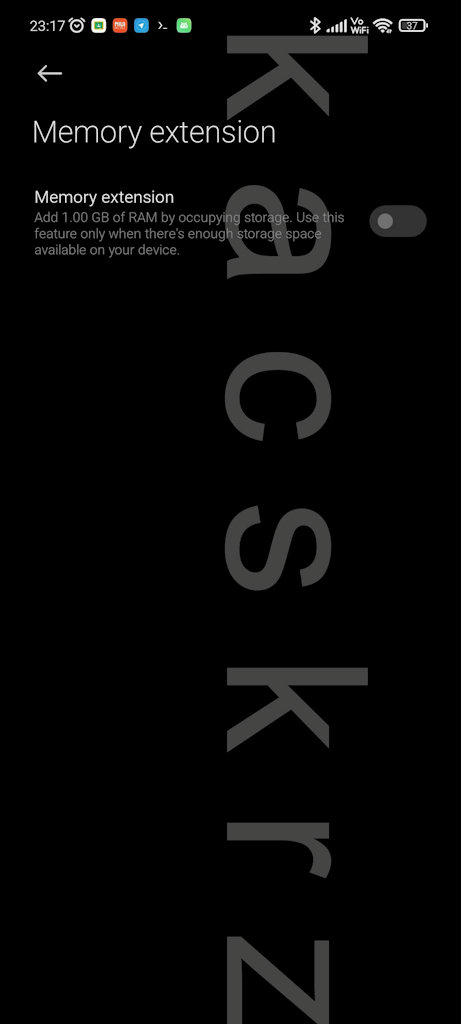 MIUI Memory Extension (extensão de memória)