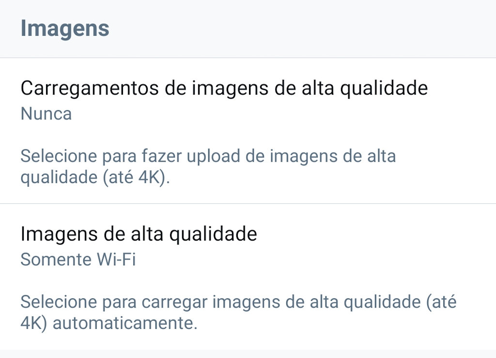 Twitter 4K opções