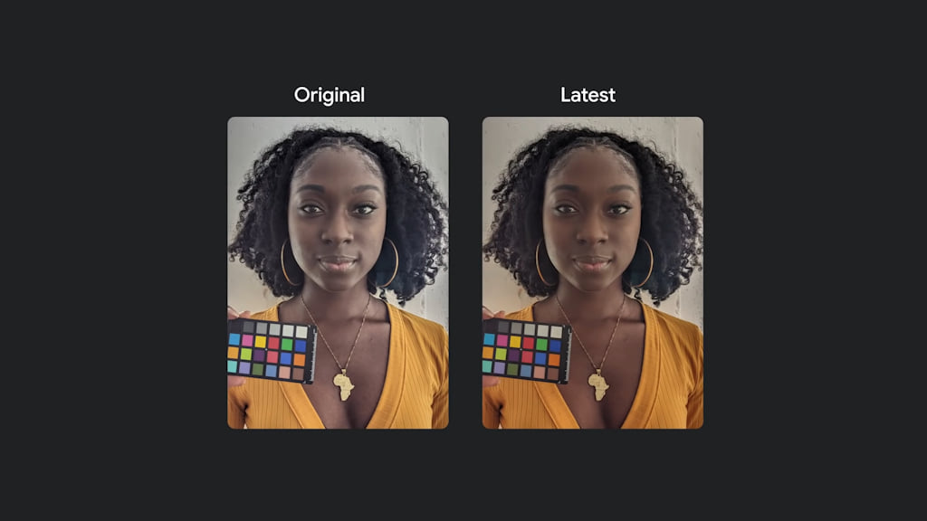 Câmera do Google otimização tons de pele escuros