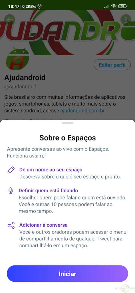 Espaços do Twitter