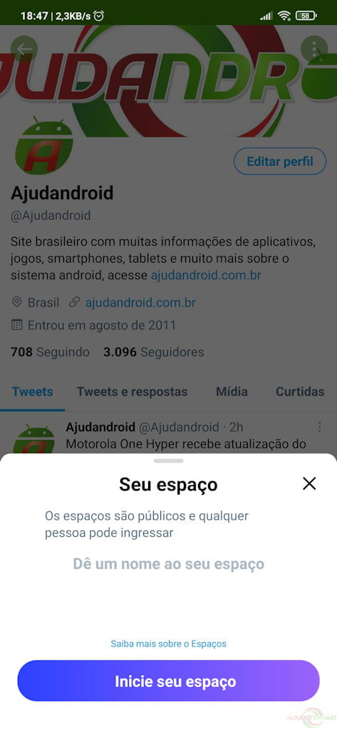 Espaços do Twitter