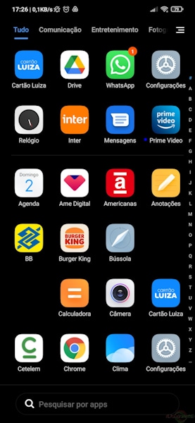 MIUI Gaveta de Apps