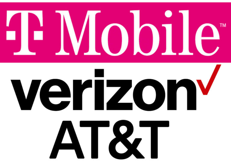 T-Mobile, Verizon e AT&T logo