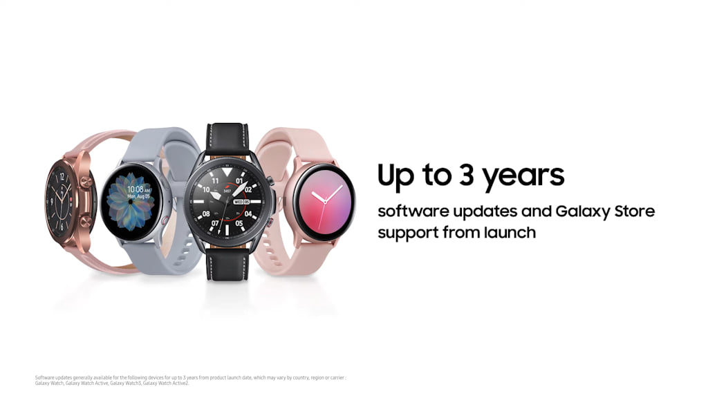 Samsung relógios inteligentes da linha Galaxy Wtach com Tizen OS atualização por até três anos