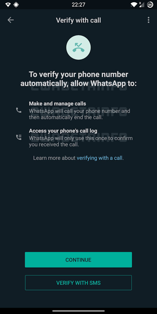 WhatsApp ligação rápida para login