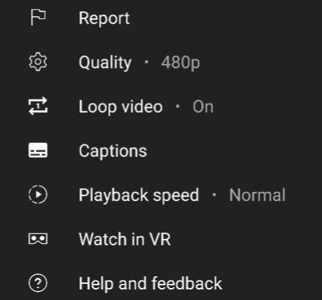 YouTube botão Loop