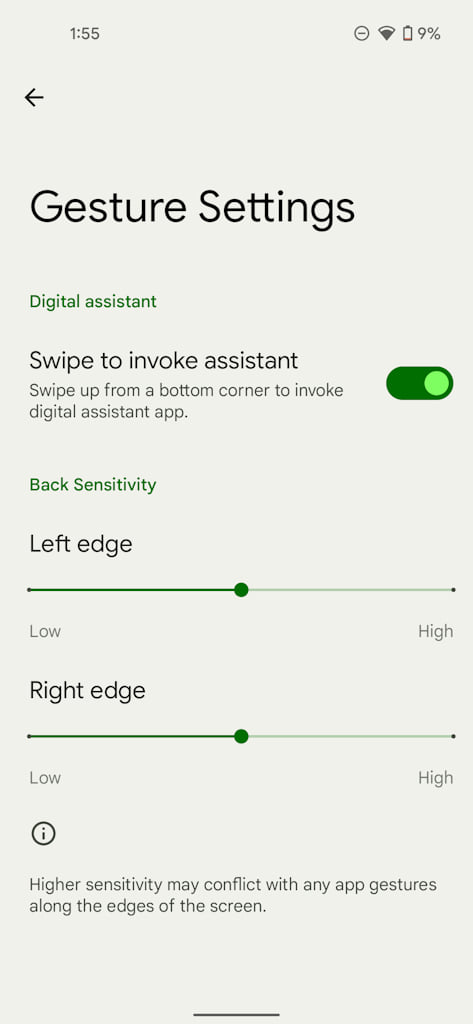Android 12 Beta 3 desativar gesto chamar Google Assistente