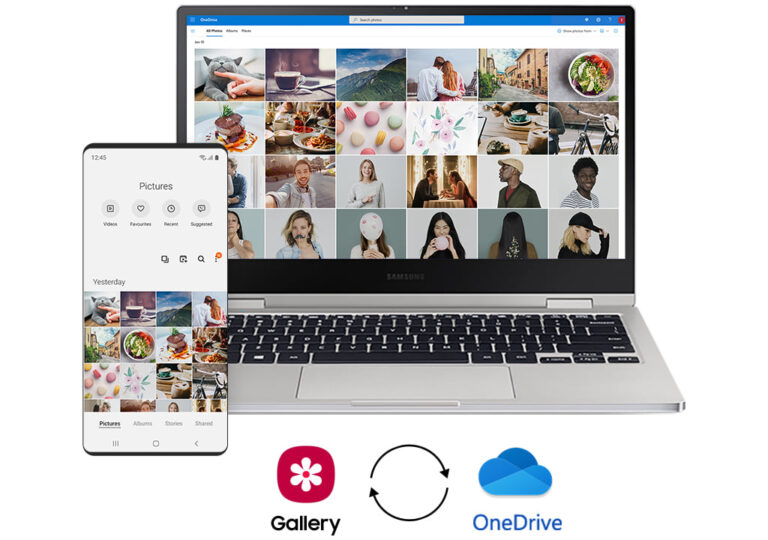 Samsung Cloud integração com Microsoft OneDrive