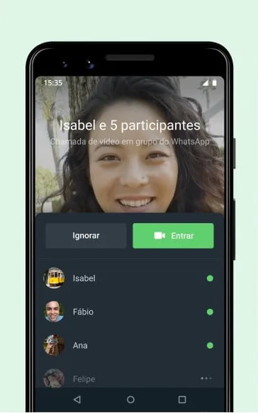 Chamadas em grupo no WhatsApp permitem que você entre nelas até se não atendeu na hora