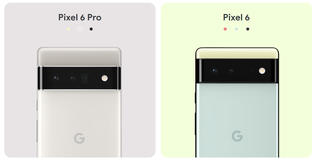 Google Pixel 6 e Google Pixel 6 Pro