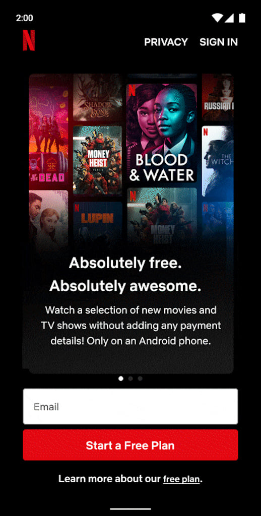 Netflix acesso gratuito no Quênia