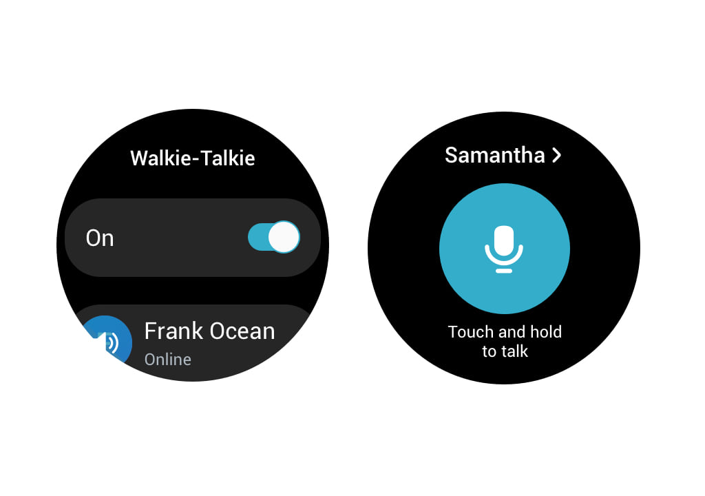 Samsung aplicativo Walkietalkie para Galaxy Wear 4