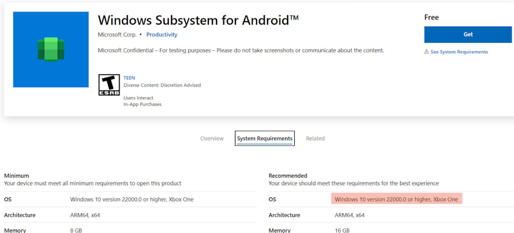 Windows Subsystem for Android