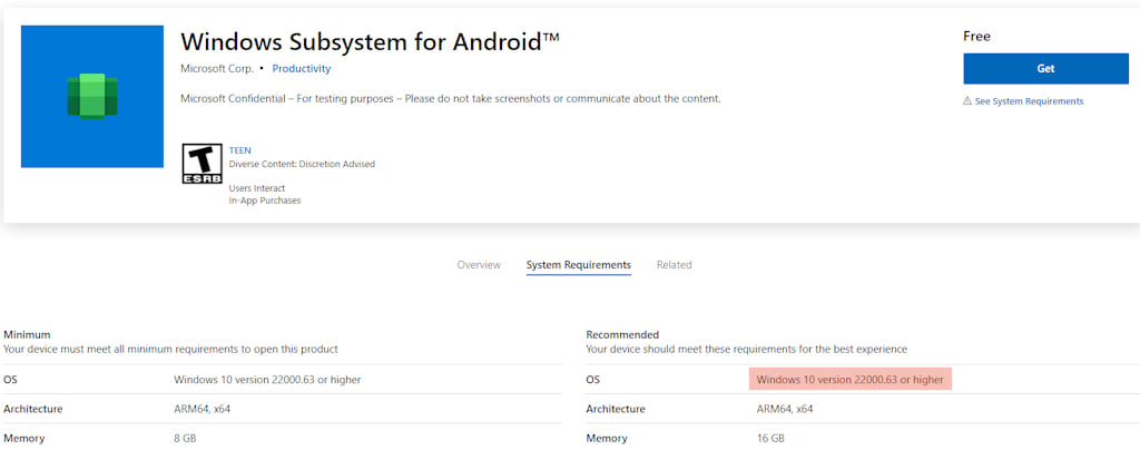 Windows Subsystem for Android