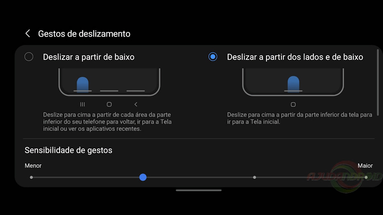 Ativar Navegação por gestos nos Galaxy da Samsung