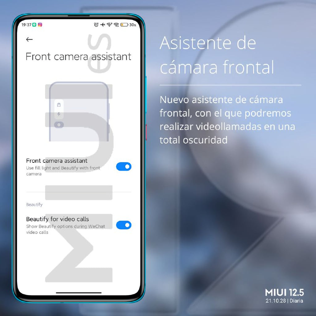 MIUI Assistente de câmera frontal 