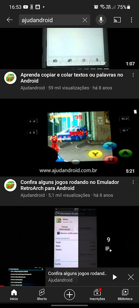 YouTube Mini janela no celular