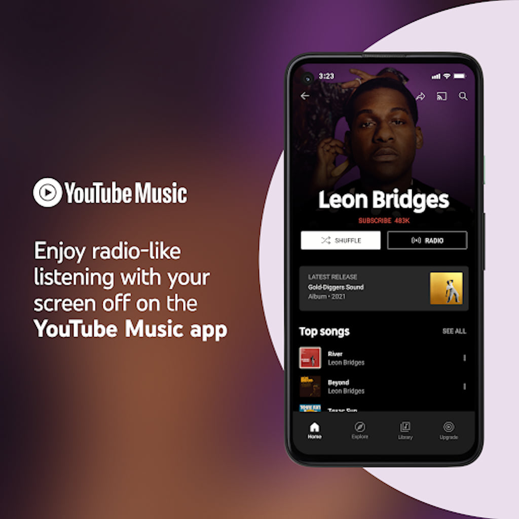 YouTube Music reprodução música em segundo plano gratuita