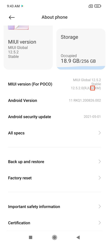 MIUI descobrir região do aparelho