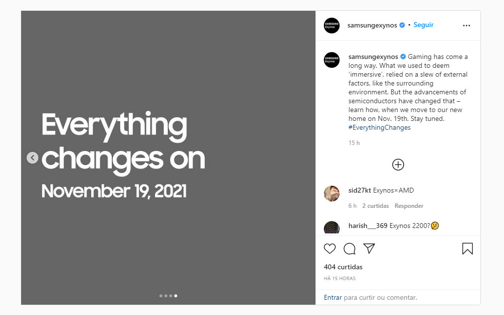 Samsung Exynos instagram, Exynos 2200