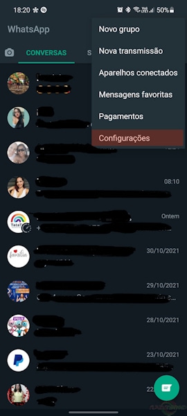 Como ativar a criptografia no backup do WhatsApp