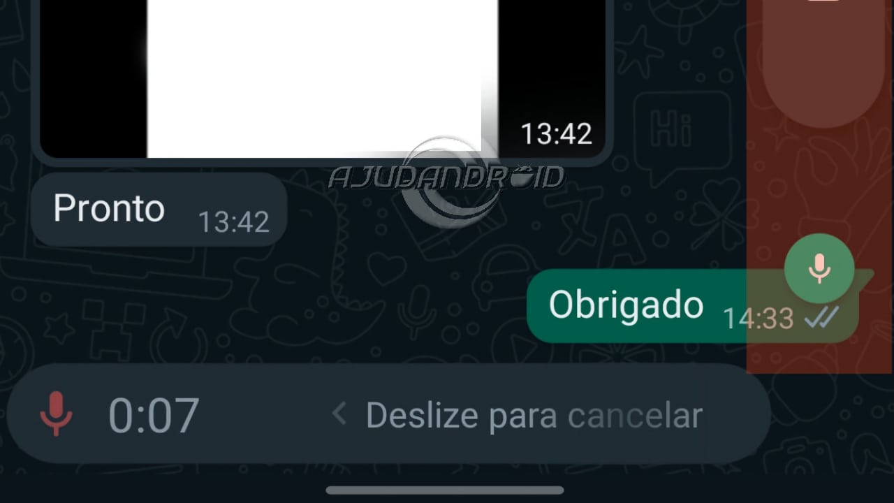 WhatsApp como escutar mensagem de áudio antes de enviar