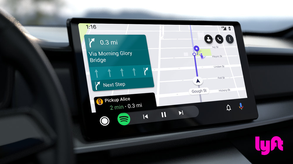 Android Auto aplicativo Lyft