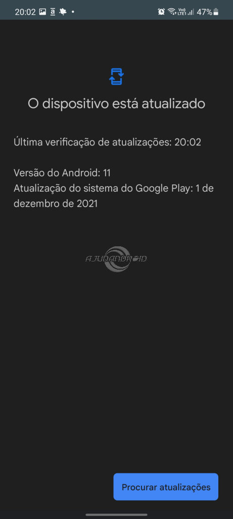 Atualização do sistema Google Play