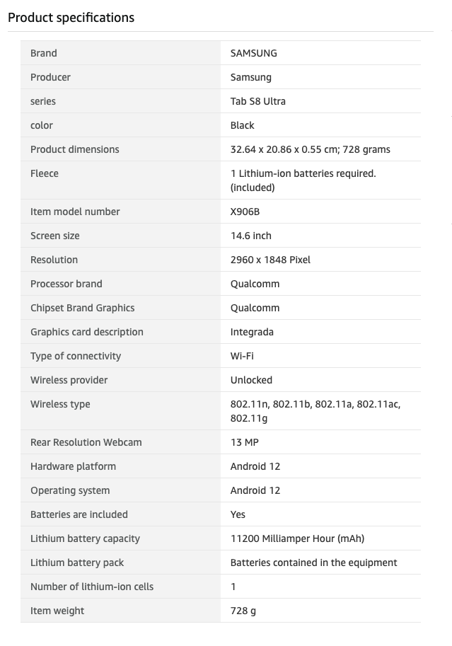 Samsung Galaxy Tab S8 Ultra