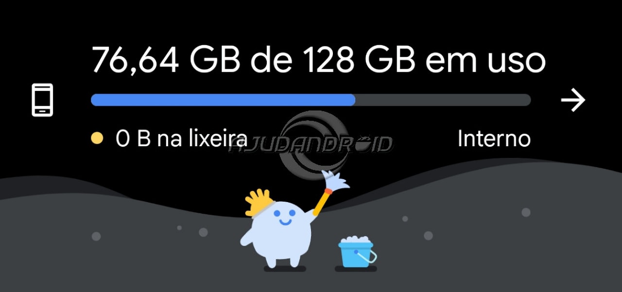 Files do Google liberando armazenamento interno