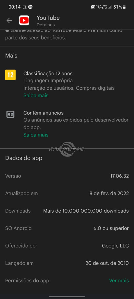 Google Play Store mostra versão do Android necessária para app funcionar