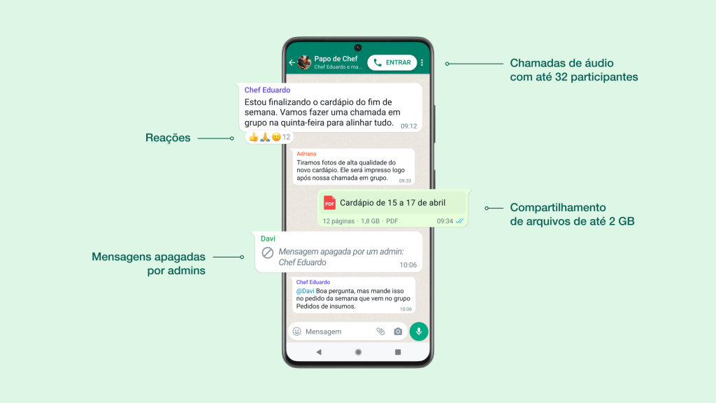 WhatsApp novidades abril de 2022