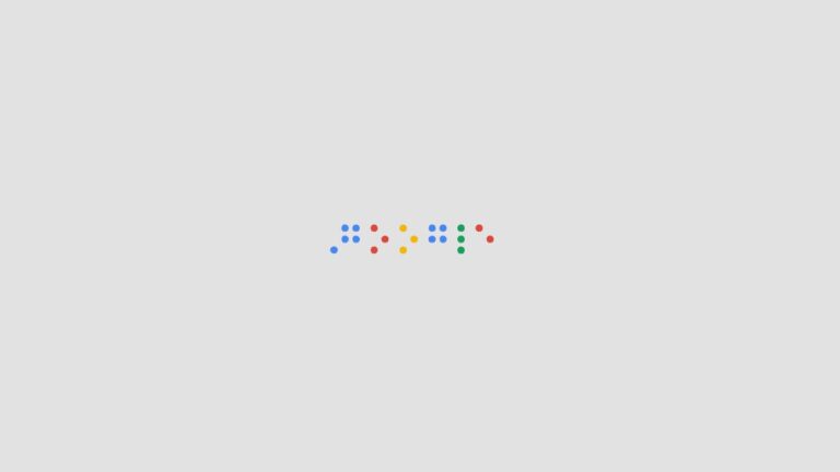 Google Logo em Braille