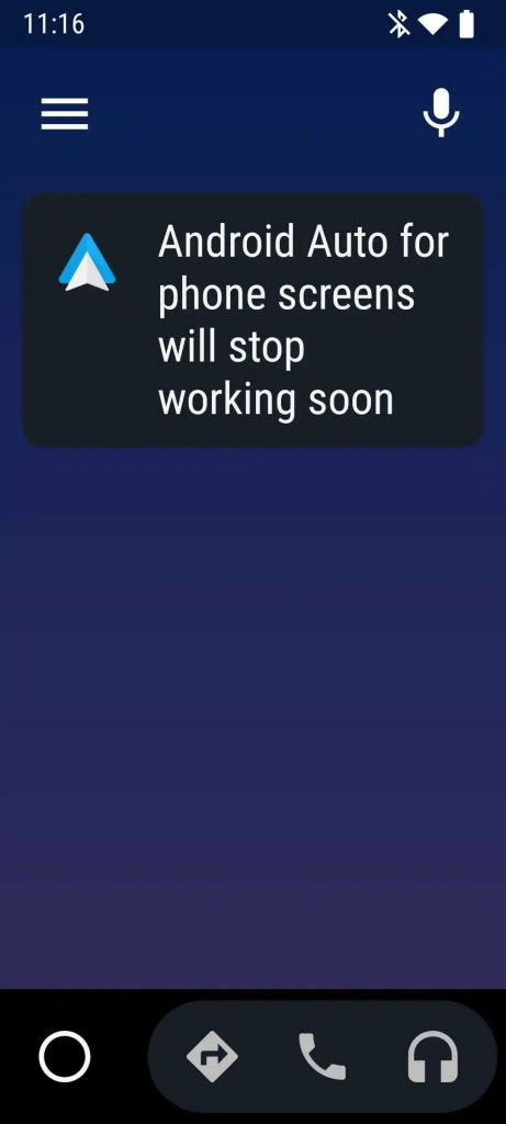 Android Auto para smartphone irá parar de funcionar