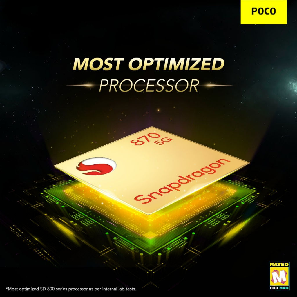 Poco F4 5G processador Snapdragon 870