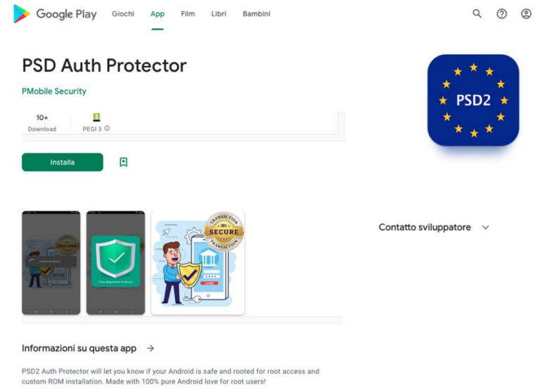 PSD Auth Protector aplicativo com malware