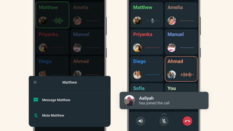 WhatsApp ganha novidades em chamadas de voz em grupo