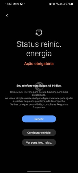 Diagnóstico recurso da Samsung